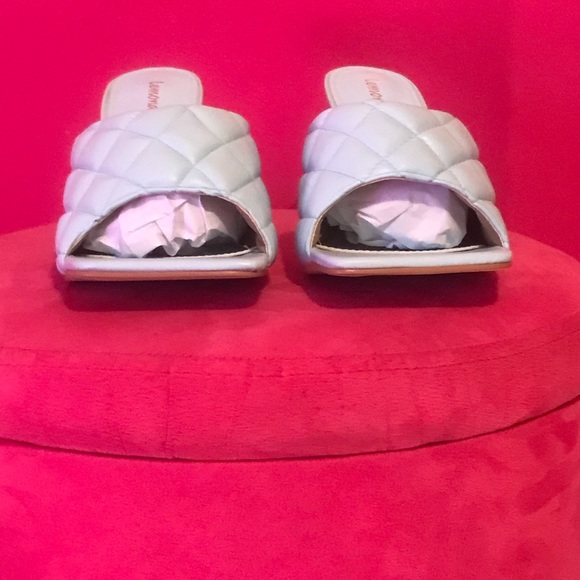 Baby Blue Leather Sandals - Picture 3 of 4